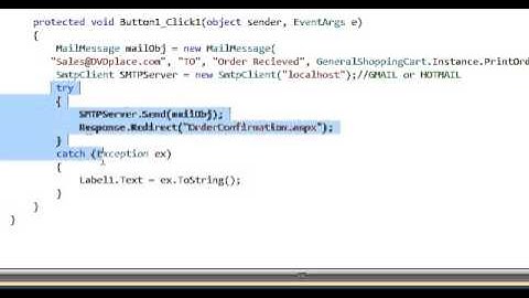 C# ASP.net Shopping Cart with Database Part 7