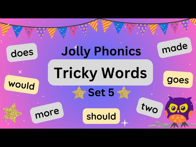 ⭐️Jolly Phonics Tricky Words | Set 6 | High Frequency Words
