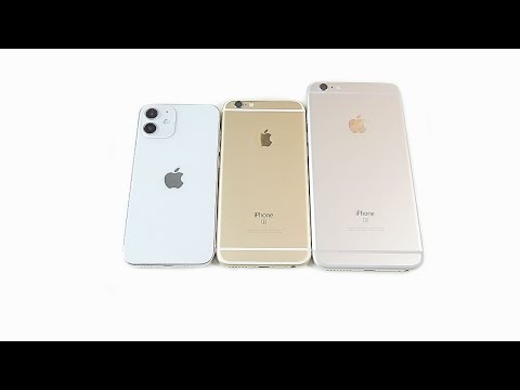 iPhone 12 Mini vs iPhone 6S vs iPhone 6S Plus Size Comparison