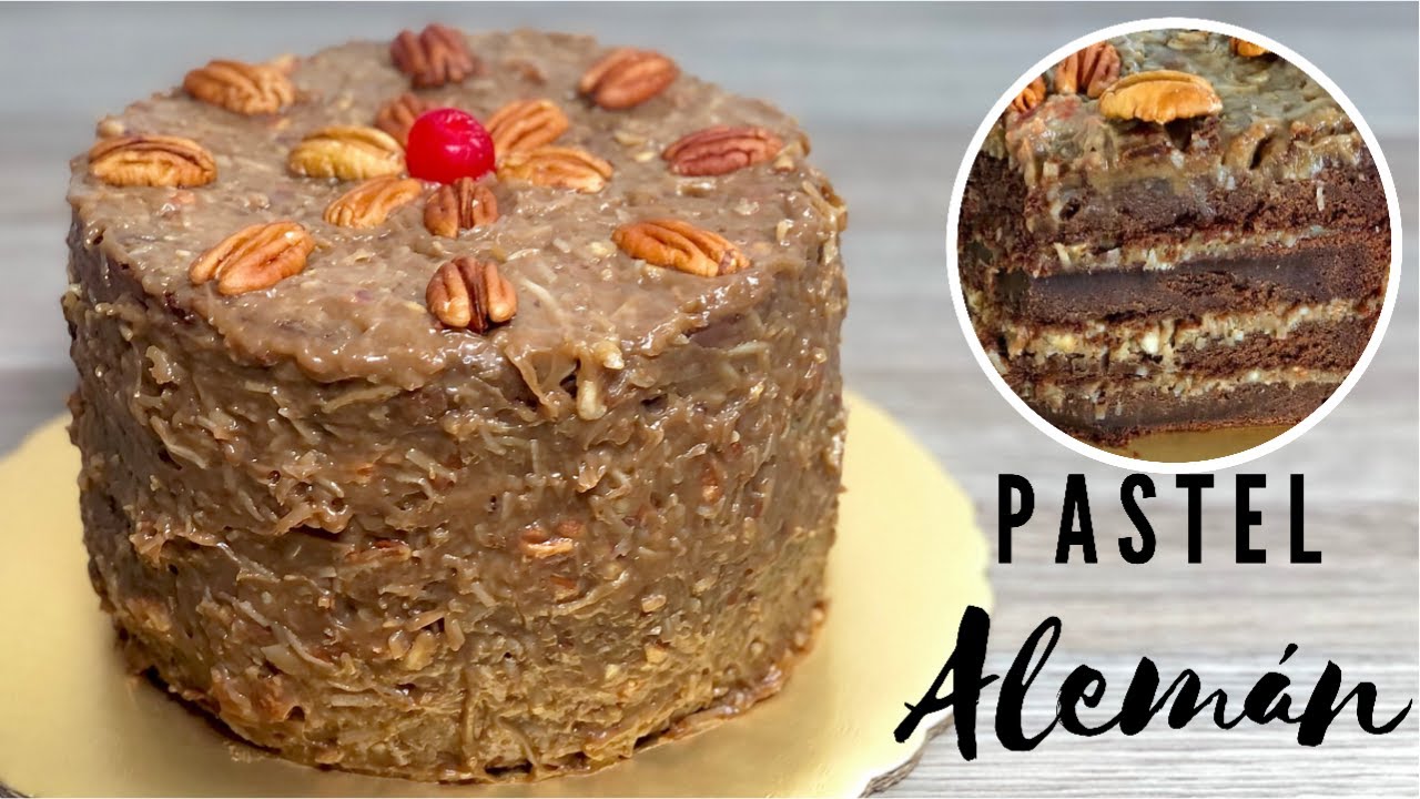 PASTEL ALEMÁN | FROSTING DE COCO Y NUEZ | POSTRES CON IXCHEL - YouTube