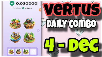4 December Vertus Daily Combo | Today Vertus Daily Combo | AGP | #vertus #2
