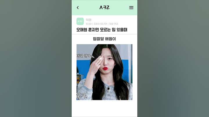 오해원 혼자만 모르는 밈 있는 상황 빠니보틀은 아는데