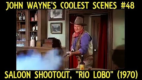 John Wayne's Coolest Scenes #48: Saloon Shootout, "Rio Lobo" (1970)