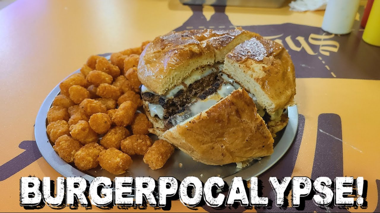 "5 Pound" Burger Challenge Burgerpocalypse at Dakota Burger Comapny