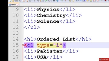 HTML Lists | Ordered | Unordered | Description | Nested | In Urdu/Hindi | Lecture 26