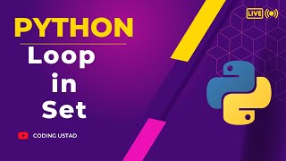 Loops in python set | How to use loops in set