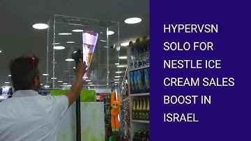 3D holographic HYPERVSN Solo for Nestle POS campaign in Israel