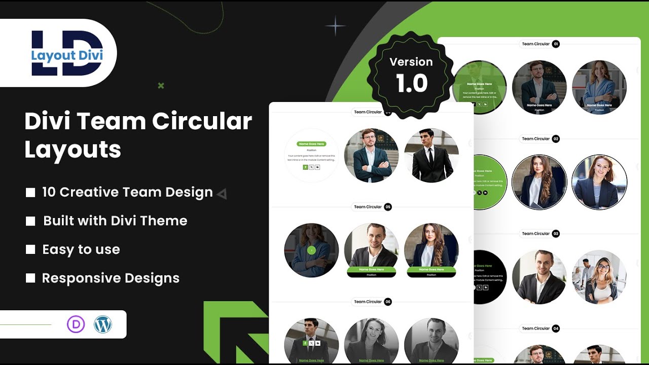 How To Use The Divi Team Circular Design Layouts - Divi Layouts - YouTube