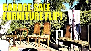 Ep379: WE FOUND VINTAGE & ANTIQUE GARAGE SALE FURNITURE TO FLIP!  😮