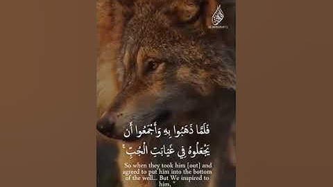 (لقد كان في يوسف واخوته اياتٌ للسائلين)من سورة يوسف قران كريم