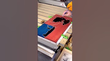 Carving a Bass Fishing Flag #shapeoko #cnc #woodworking #woodenflag #bassfishing #custommade #wow