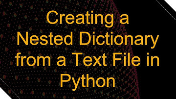 Creating a Nested Dictionary from a Text File in Python