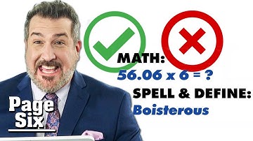 Joey Fatone Takes a 5th Grade Test on Spelling, Math, and Vocabulary | Page Six