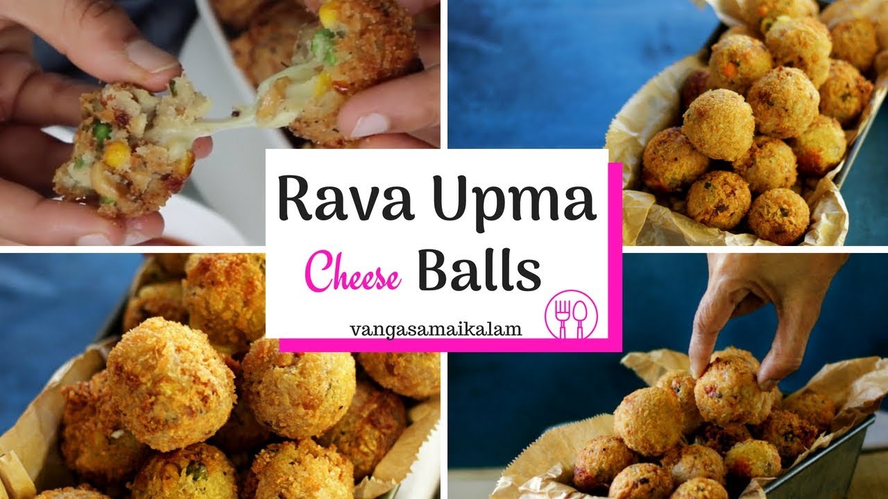 Rava Upma Cheese Balls (Tamil) Suji Balls Evening Snack Recipe in