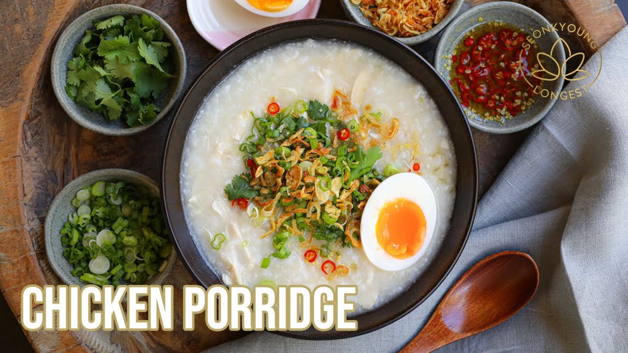 Chicken Porridge (dakjuk) Recipe How to Make Porridge at Home | Seonkyoung Longest