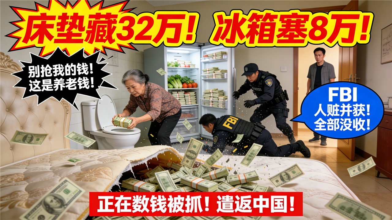 开雷克萨斯领粮食券买龙虾！FBI破门时她正数钱，床垫搜出32万、马桶藏4万、冰箱塞8万！儿子当场反水，追缴745万坐牢5年遣返回国！