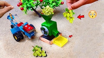 diy tractor grapes juice machine mini science project || flour mill 06 || @KeepVilla || @MiniTheQ