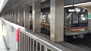 (特209)【Metro】66系 未更新車 66614編成 堺筋本町駅 発車 (1080p60fps対応)