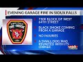 Evening garage fire sparked in Sioux Falls