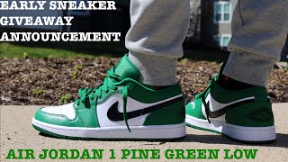 jordan retro 1 low pine green