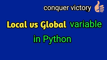 # 23 Global variable vs Local variable in Python in Tamil