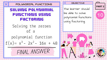 Solving Polynomial Function Using Factoring [Example 2]