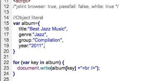 Object Literal Key Values