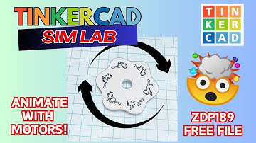 Animate a Tinkercad Creation with Sim Lab Motors! Free ZDP189 Spinner Design
