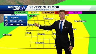 Multiple rounds of showers and thunderstorms tomorrow through Tuesday