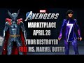 Marvel's Avengers - Marketplace April 28 Asgardian Destroyer Thor & Free Cosmos Ms. Marvel outfits!