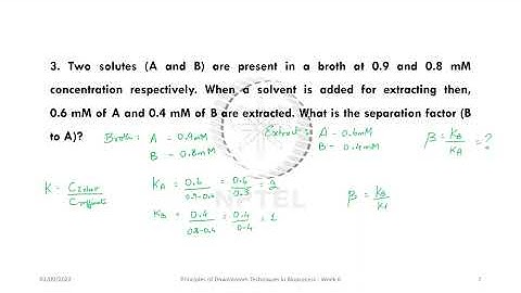 Principles of Downstream Techniques in Bioprocess - Practise Assignment - Week 6