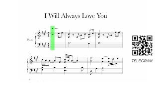 Whitney Houston - I Will Always Love You Sheet Music