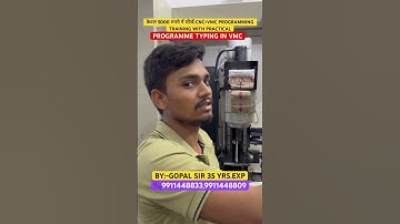 PROGRAMME TYPING IN VMC BY STUDENT #cncmachine #cnc #vmc #shorts