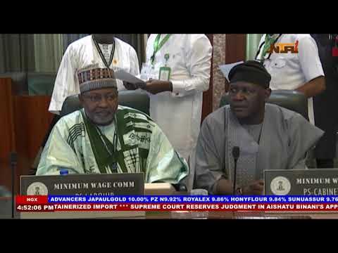 FG  inaugurates Minimum Wage C’ttee- State House Correspondent Abdurrahman Jibrila Reports.