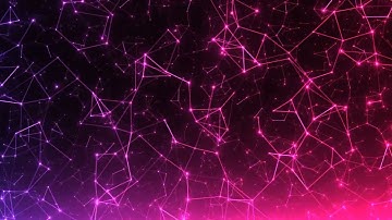 Abstract Colorful Constellations! 4K Network Geometric Shapes! Sci-Fi Screensaver for Relaxing