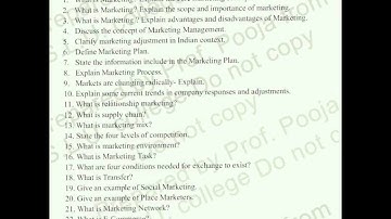 Marketing Management for M.com Gujarat University Students