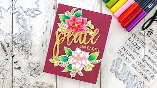 Easy Watercolored Poinsettias