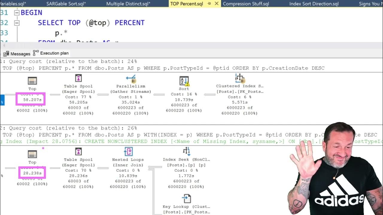 Performance Tuning TOP PERCENT Queries In SQL Server - YouTube