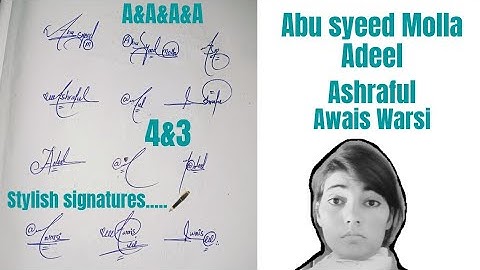 How make A letter name signatures# A&A&A&A#name signature with arooj