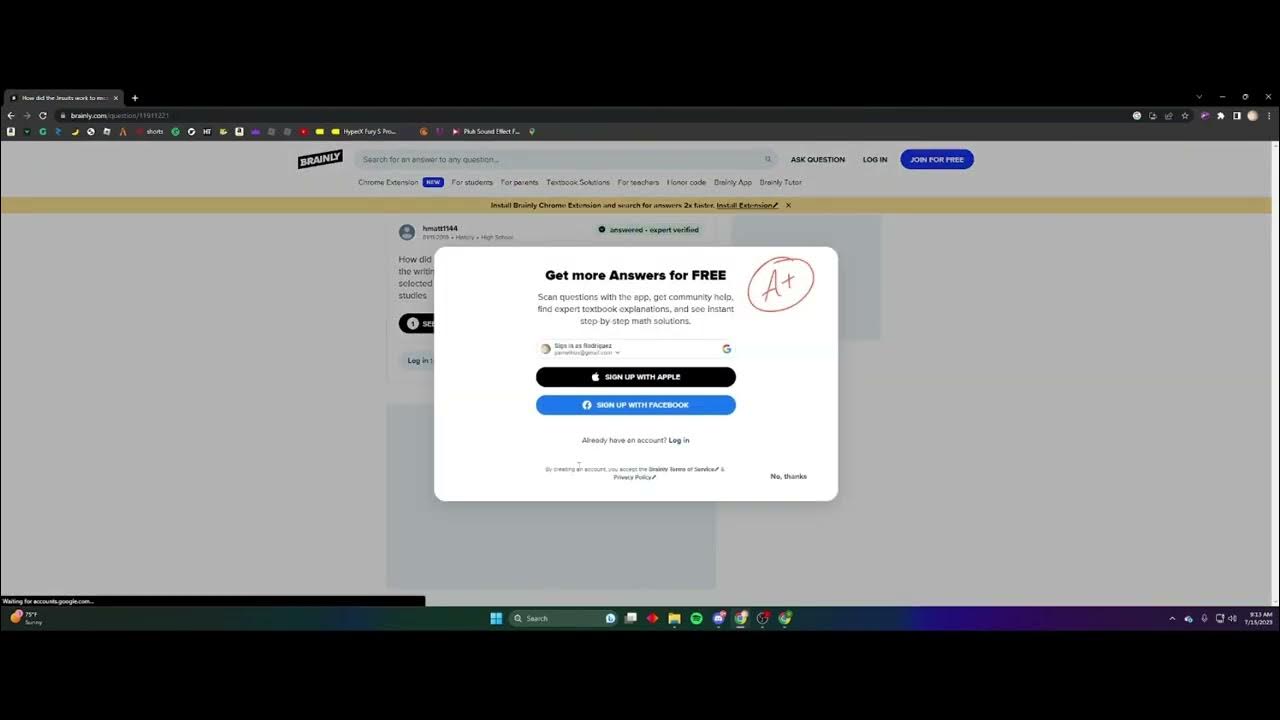 HOW TO GET BRAINLY ANSWERS FOR FREE 2023 NEW NO MONEY OR SCAM YouTube