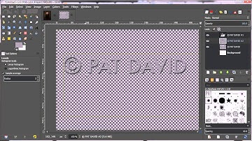 Simple Embossed Watermark in GIMP