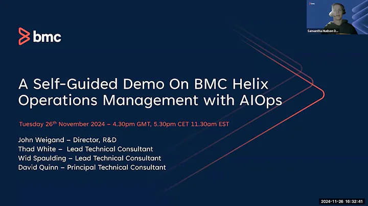 Webinar: A Self Guided Demo On BMC Helix Operations Management With AIOps