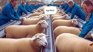 How Sheep Meat is Processed  Incredible Modern Sheep Farming And Processing Technology 360p