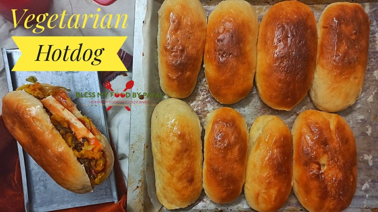Vegetarian hot dogs eggless hot dog buns indian style streetfood hot dog recipe hotdog
