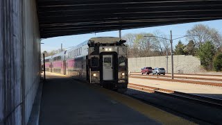 South station bound Commuter Rail train departing Greenbush