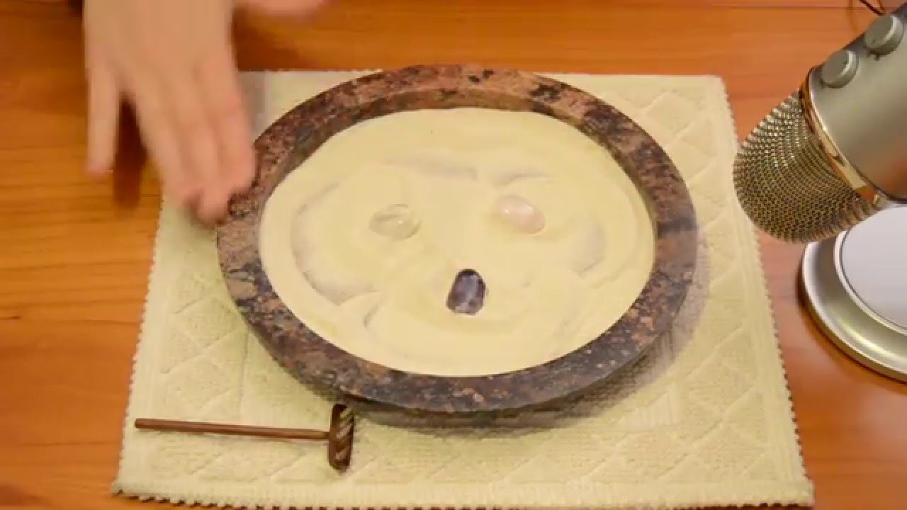 ASMR HD Zen garden + Ear to ear countdown (3D sound) to sleep and study