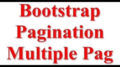 #3 สอนแบ่งหน้า Bootstrap Pagination multiple Page เมื่อข้อมูลหลายหน้า