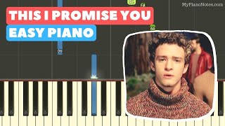 Miniatura de vídeo de "This I Promise You Piano Tutorial with Chords & Letter Notes | NSYNC"