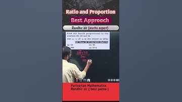 Ratio and Proportion || Best approach || Maths by Randhir sir || #railway #ssc #shortvideo #viral