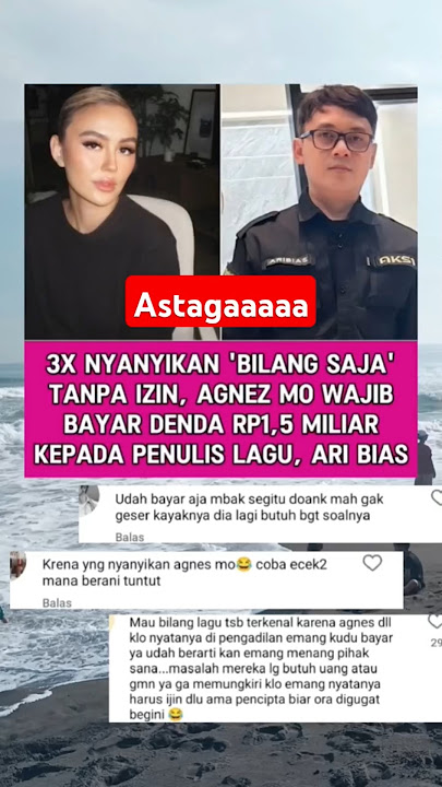 Agnes Monica Wajib Bayar Denda Rp1,5 Miliar Kepada Penulis Ari Bias